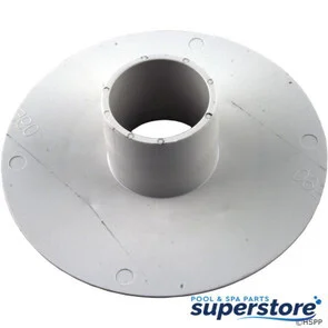 883612035970 AquaStar Pool Products Wall Fitting, 6″ dia, 2-3/8″hs, 2″s Insider, White 620SI101