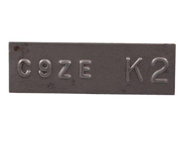 Radiator ID Tag, C9ZE-8005-K2