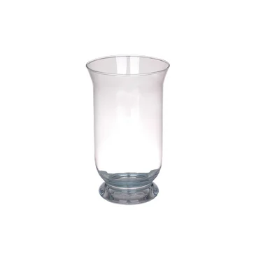 9.5″ Clear Hand Blown Hurricane Glass Candle Holder