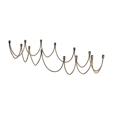 9″ Gold Unique Iron International Handmade Candle Holder