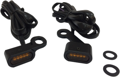 DRAG SPECIALTIES LED Handlebar Marker Lights - XL - Black/Amber L22-0231MBAENU