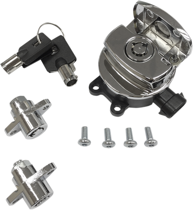 DRAG SPECIALTIES Side Hinge Ignition Switch with Saddlebag Lock - Chrome E21-0214/50