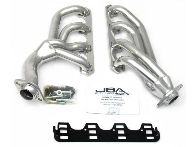 HEADER, SHORTY JBA, AKA MID LENGTH, SILVER CERAMIC