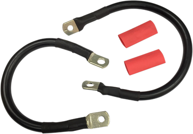 DRAG SPECIALTIES Black Battery Cable Set - '89-'08 ST E25-0091B-D1