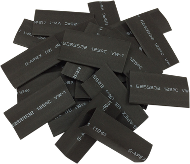 DRAG SPECIALTIES Heat Shrink tube - 25PK - Black E25-0092K4