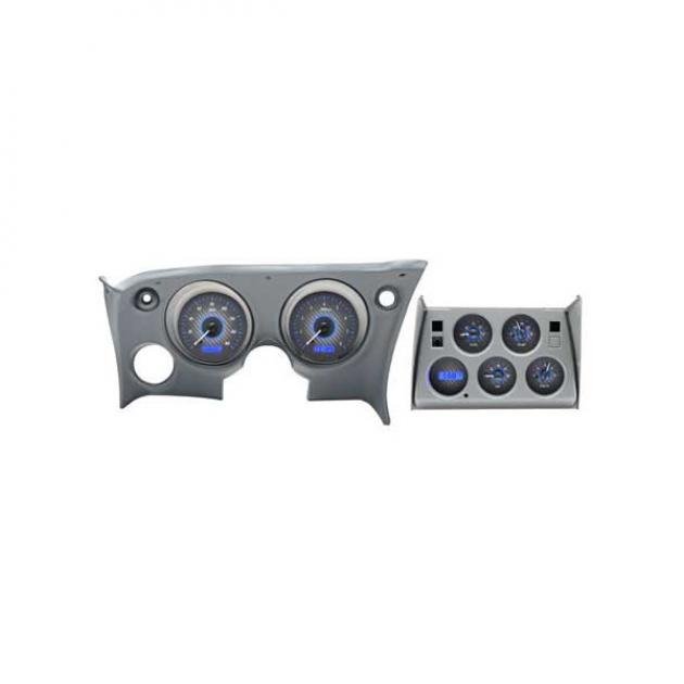 Corvette C3 VHX Series Digital Dash With Carbon Fiber StyleFace And Red Display, 1968-1977