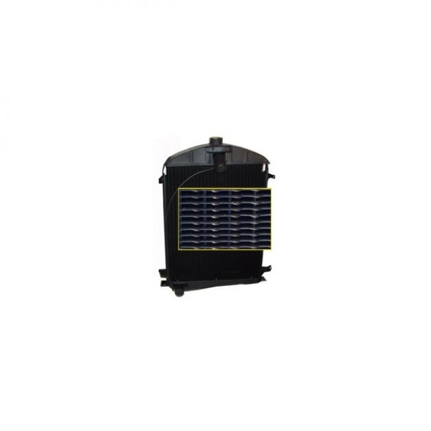 Model A Ford Radiator - Pressurized - 2 Row - 6 Fins Per Inch - Flat Tube With Dimpled Fins