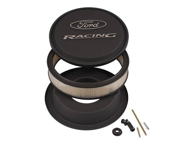 Slant Edge Aluminum Air Cleaner, Black Crinkle Finish