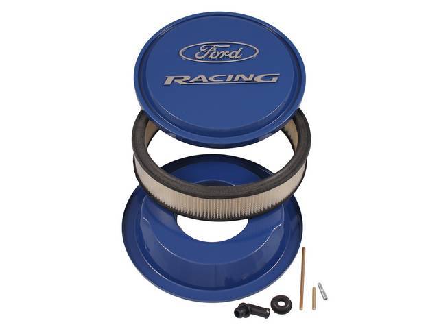 Slant Edge Aluminum Air Cleaner, Ford Blue Finish