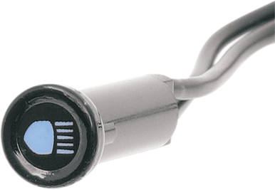 DRAG SPECIALTIES Snap-In Indicator Light - High Beam - Black Bezel 160902