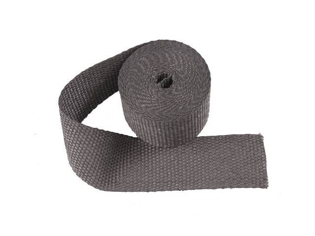 Exhaust Wrap, Black, 2 Inch x 15 Foot roll, improves horsepower while adding durability and heat retention, withstands 1200 degrees of direct heat