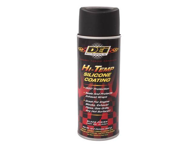 Hi-Temp Silicone Coating, Black, heat resistant up to 1500 degrees, 12 fluid ounce can