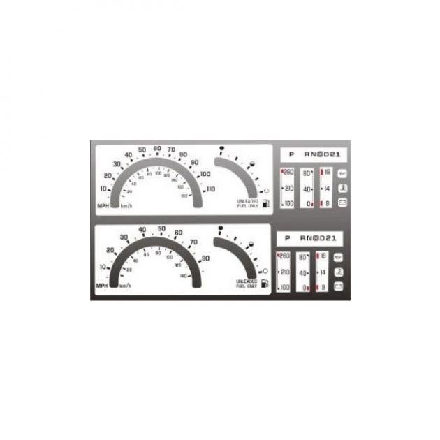 Chevrolet Blazer Tahoe White Face Gauges Instrument Cluster,1992..1993