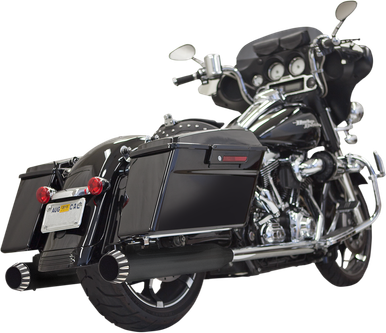 BASSANI XHAUST 4" QNT Mufflers - Black 1F7QNT5B