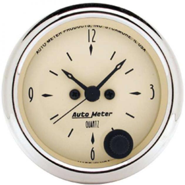Chevy or Gmc Autometer Quartz Clock, Antique Beige Series, 1955-1957