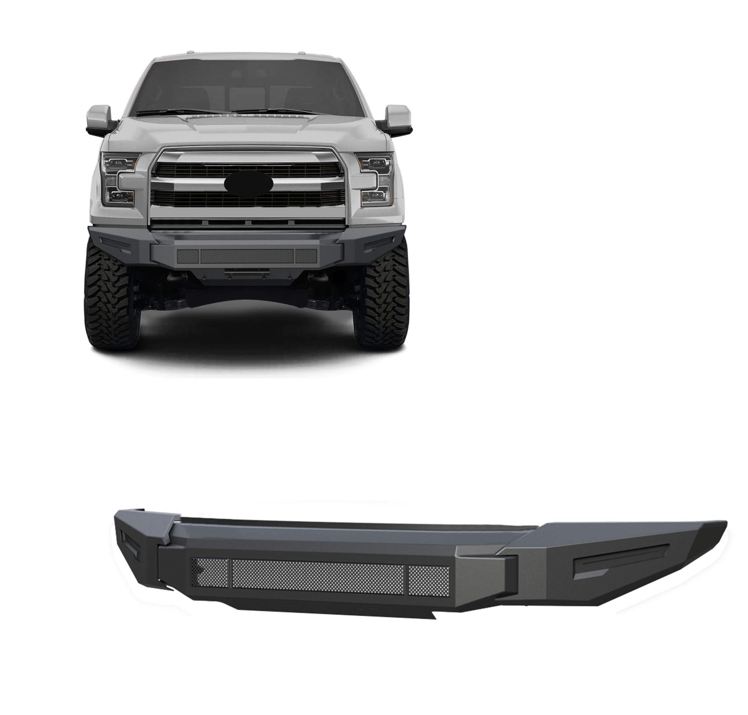 Black Horse Off Road AFB-F116-BU Armour II Heavy Duty Modular Front Bumper-Bumper Only