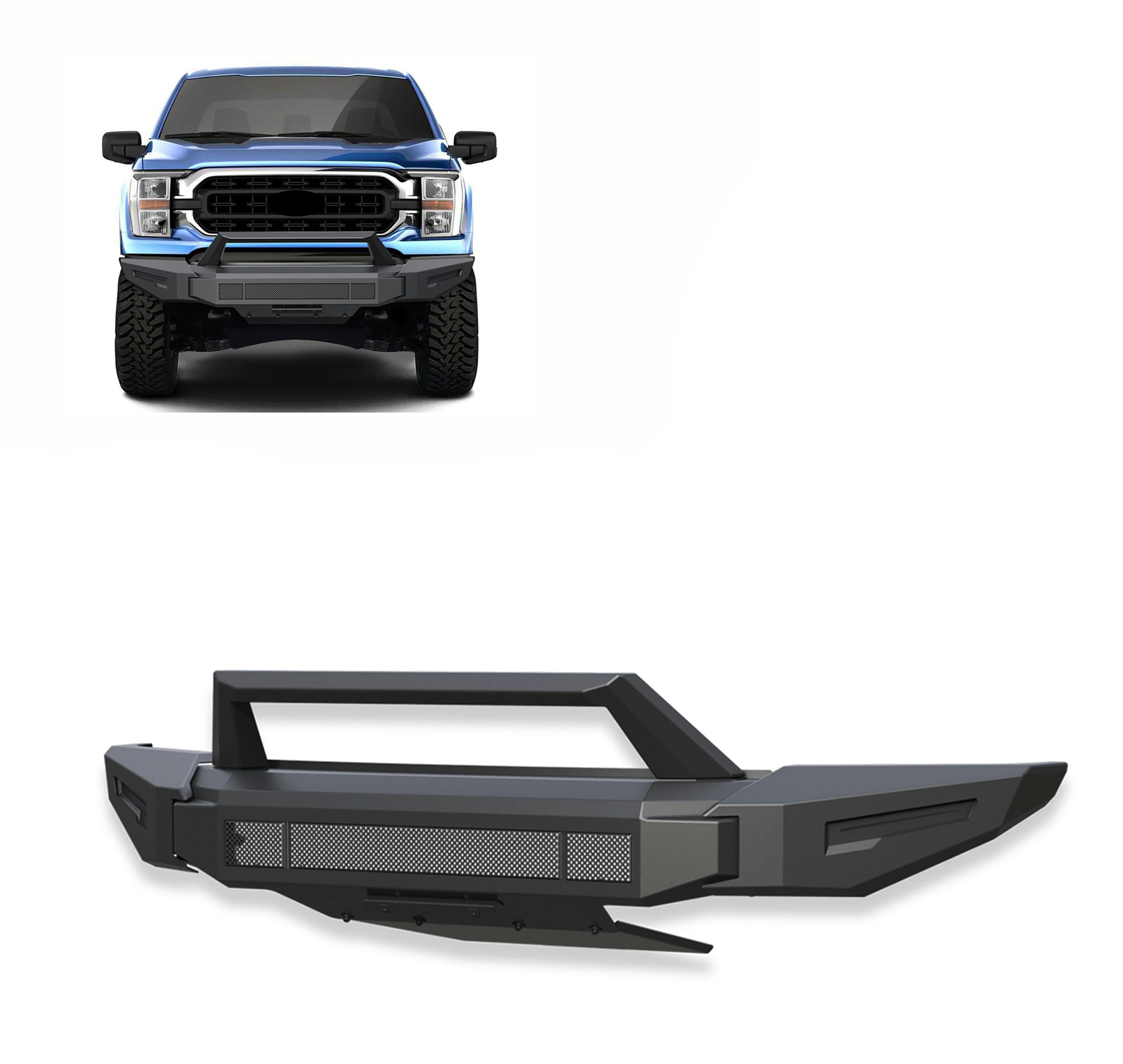 Black Horse Off Road AFB-F121 Armour II Heavy Duty Modular Front Bumper