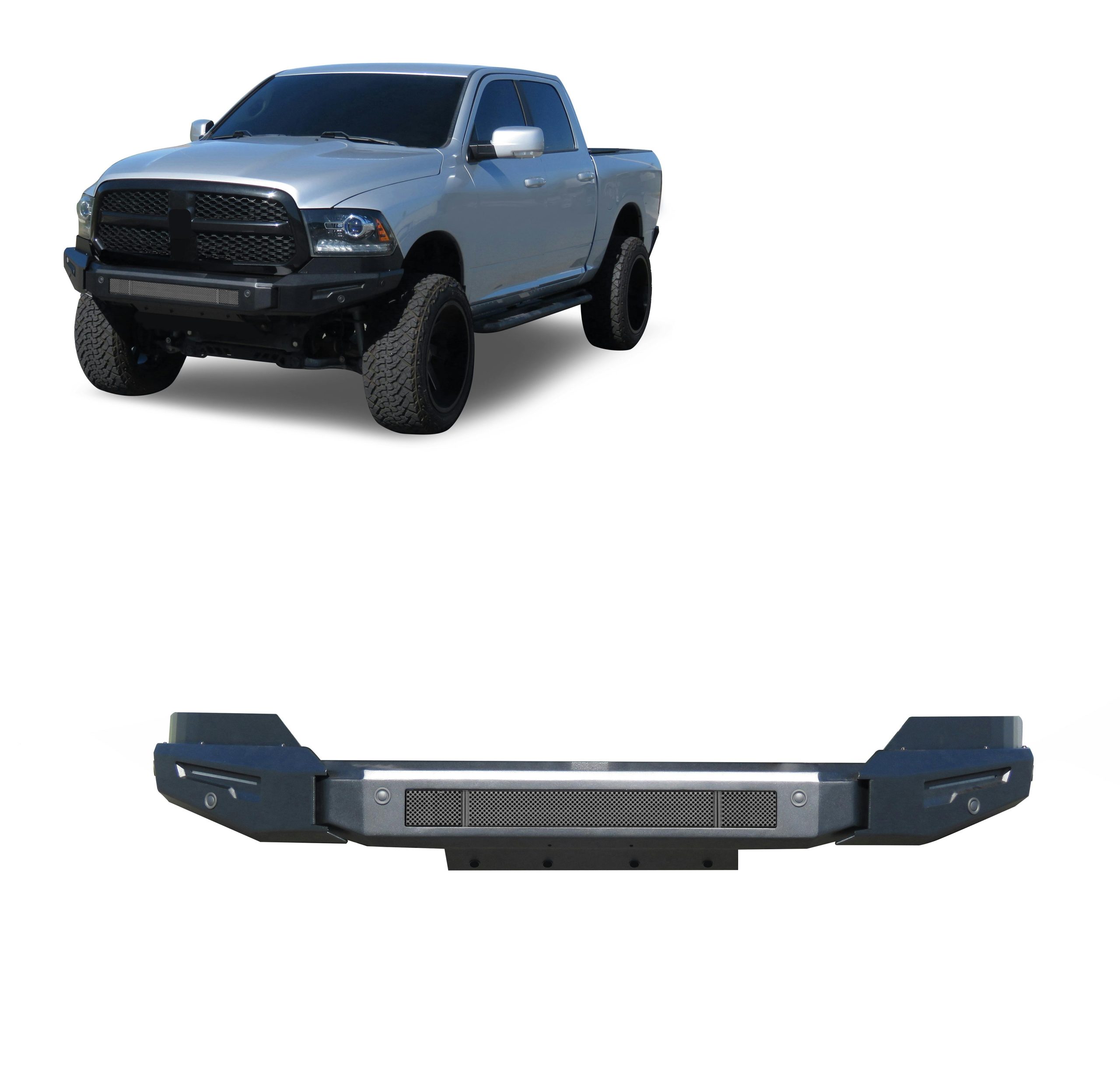 Black Horse Off Road AFB-RA14-BU Armour II Heavy Duty Modular Front Bumper-Bumper Only