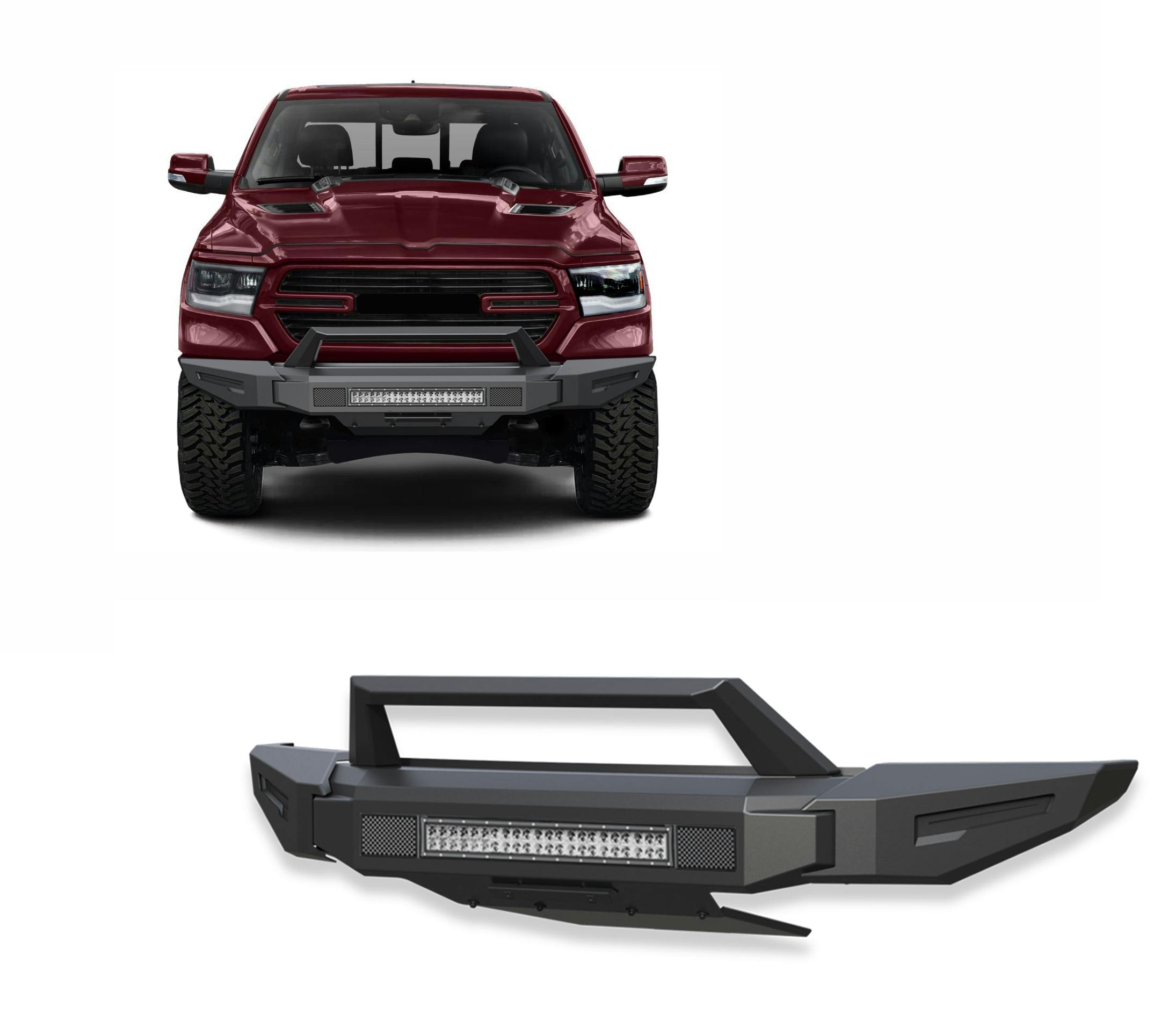 Black Horse Off Road AFB-RA20-K1 Armour II Heavy Duty Modular Front Bumper Kit