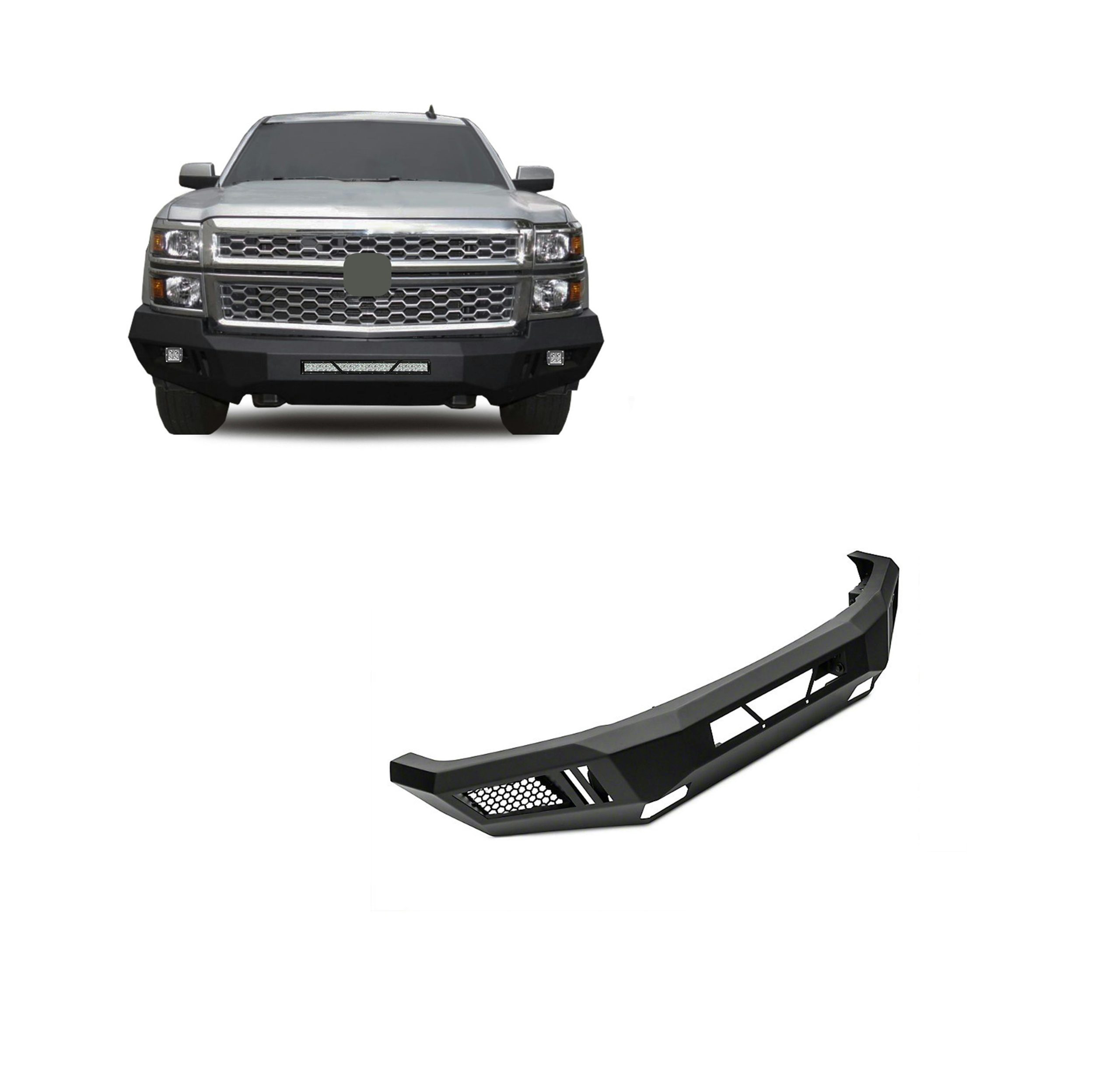 Black Horse Off Road AFB-SI14-KIT Armour Heavy Duty Front Bumper Kit