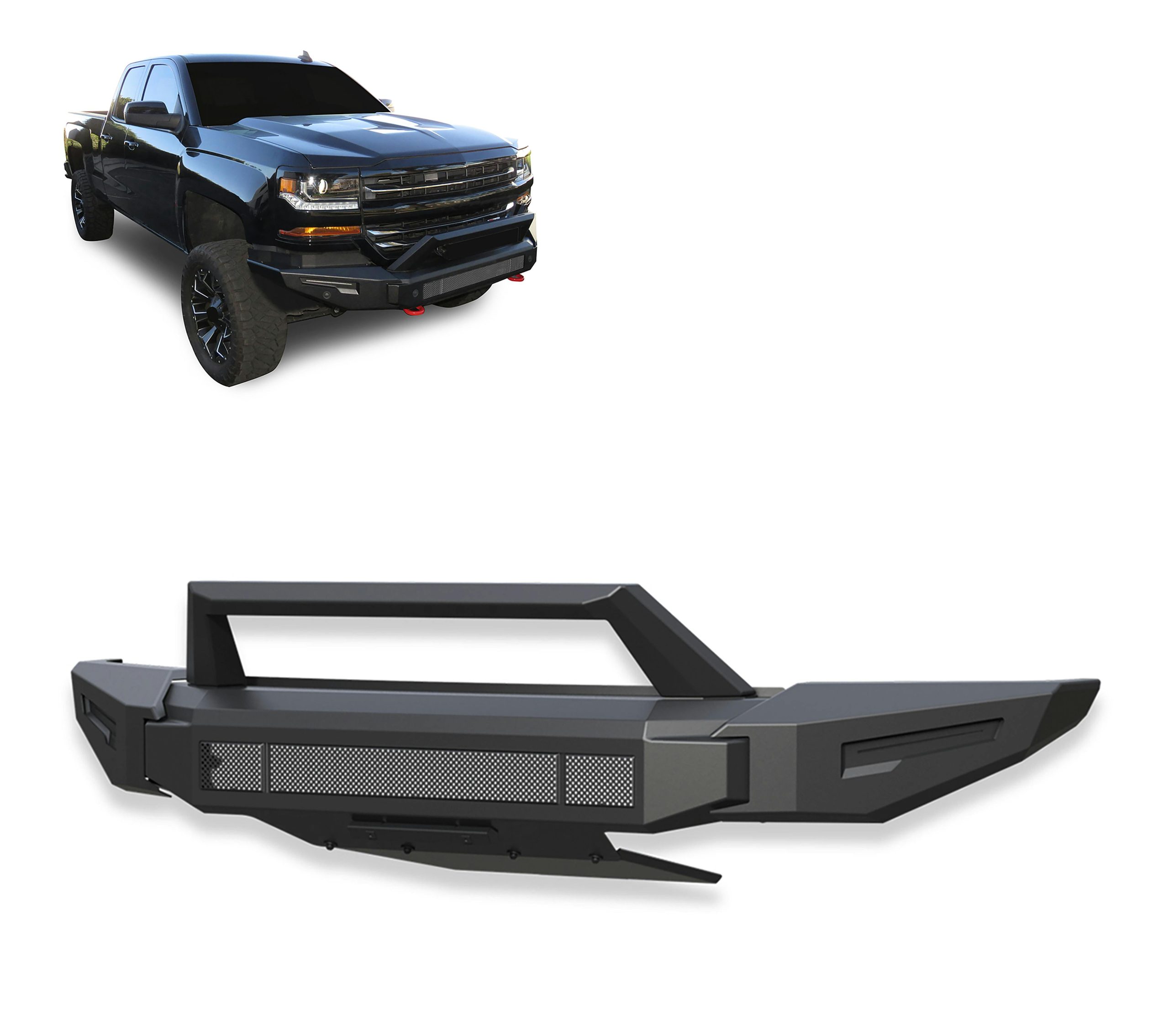 Black Horse Off Road AFB-SI17 Armour II Heavy Duty Modular Front Bumper