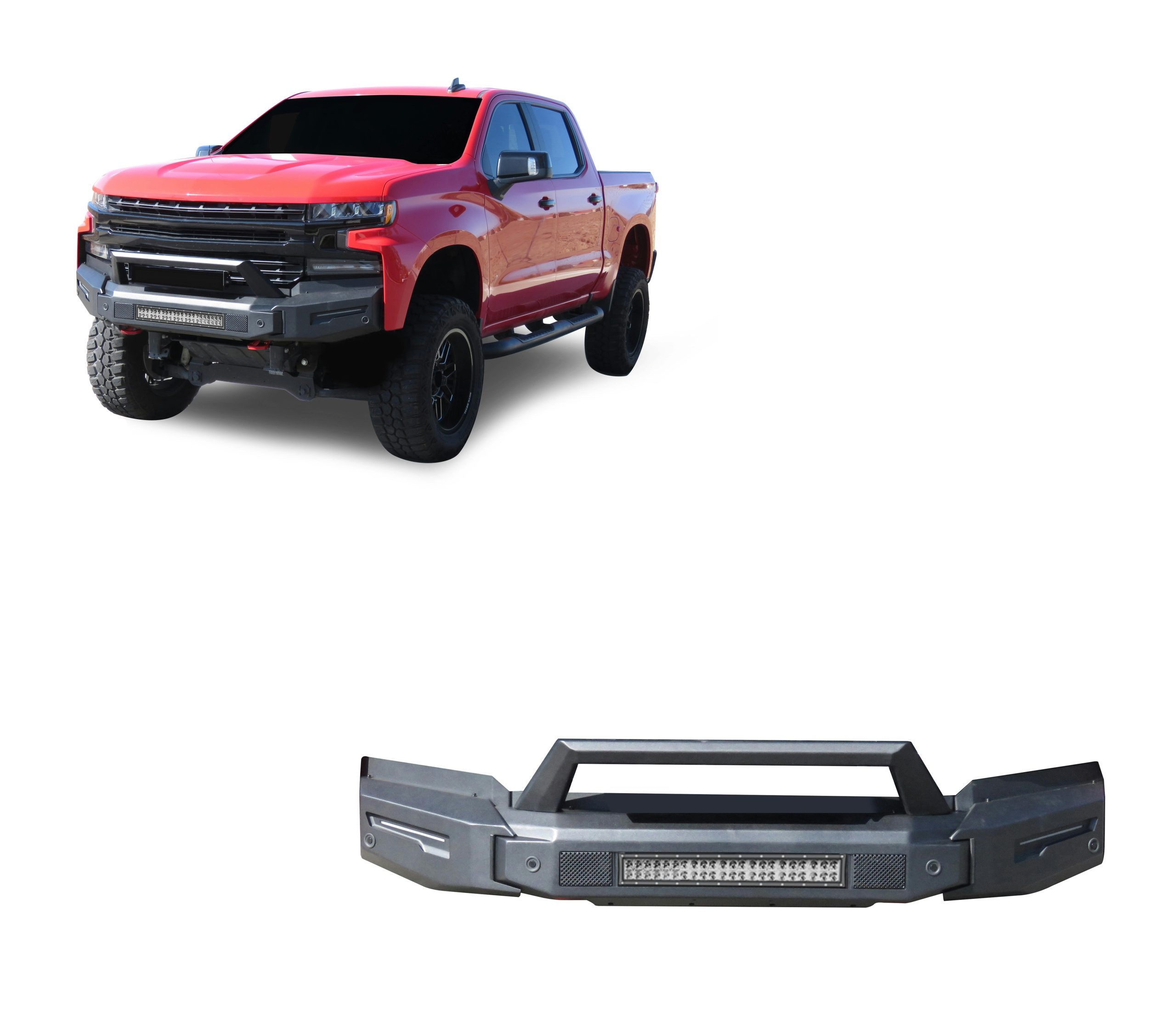 Black Horse Off Road AFB-SI20-K1 Armour II Heavy Duty Modular Front Bumper Kit