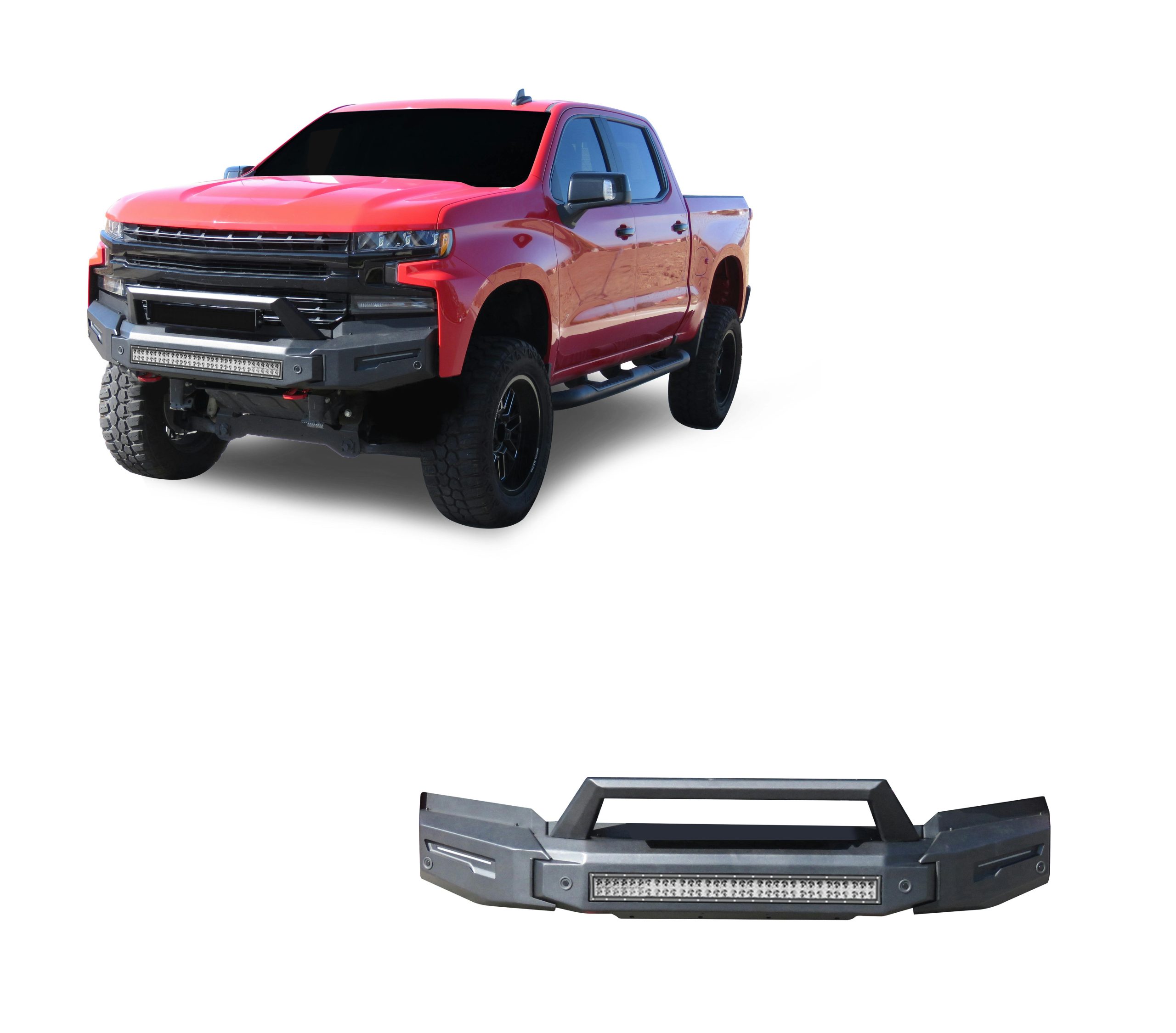 Black Horse Off Road AFB-SI20-K2 Armour II Heavy Duty Modular Front Bumper Kit