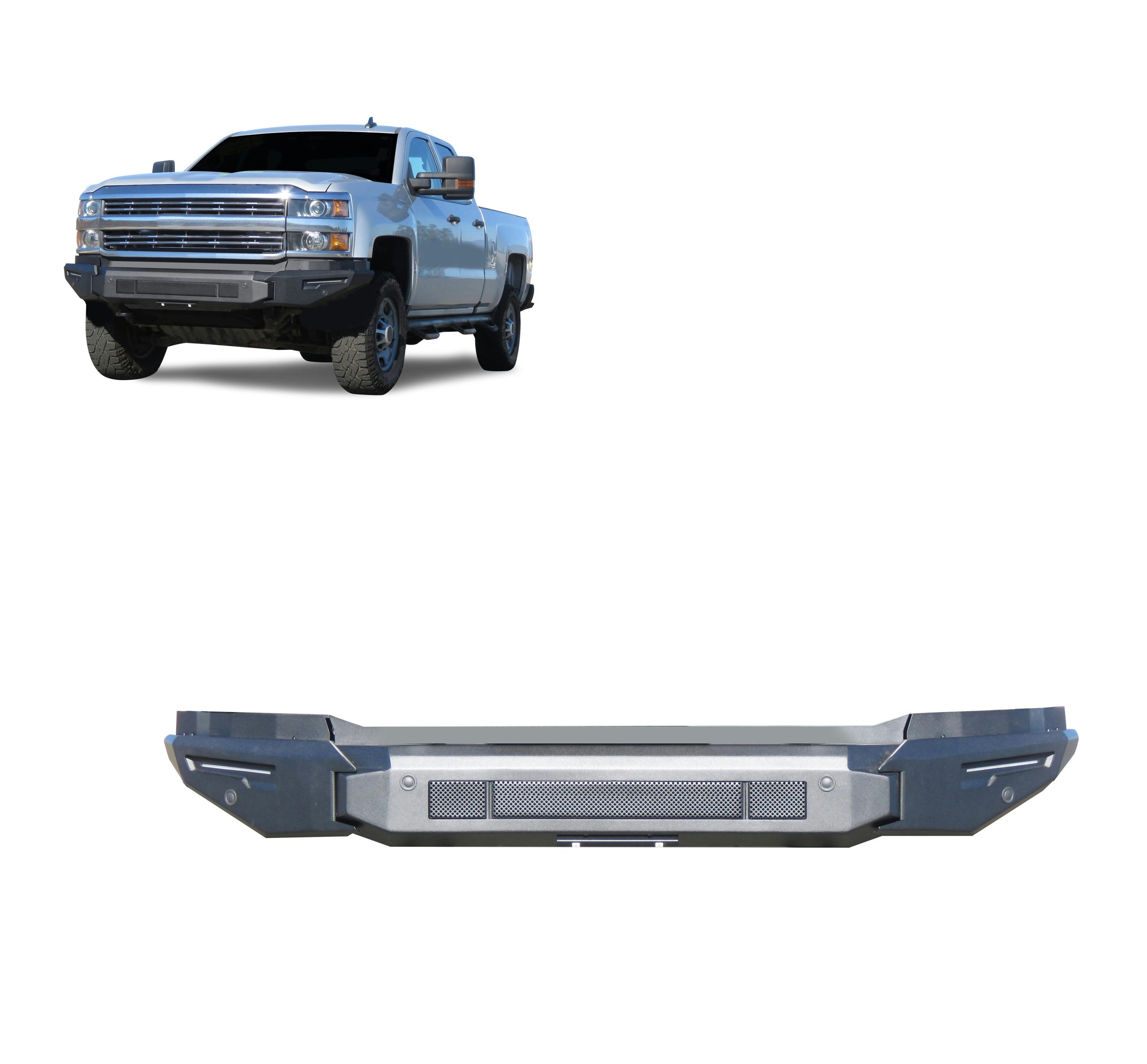 Black Horse Off Road AFB-SI35-BU Armour II Heavy Duty Modular Front Bumper-Bumper Only