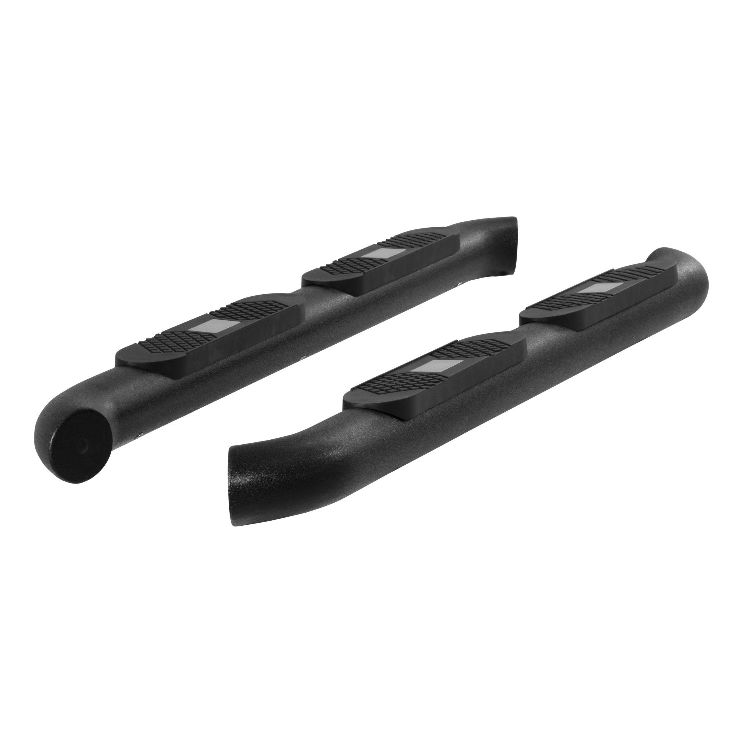 ARIES AL231007 Big Step 4in. Black Aluminum Round Side Bars; Select Jeep Wrangler JK