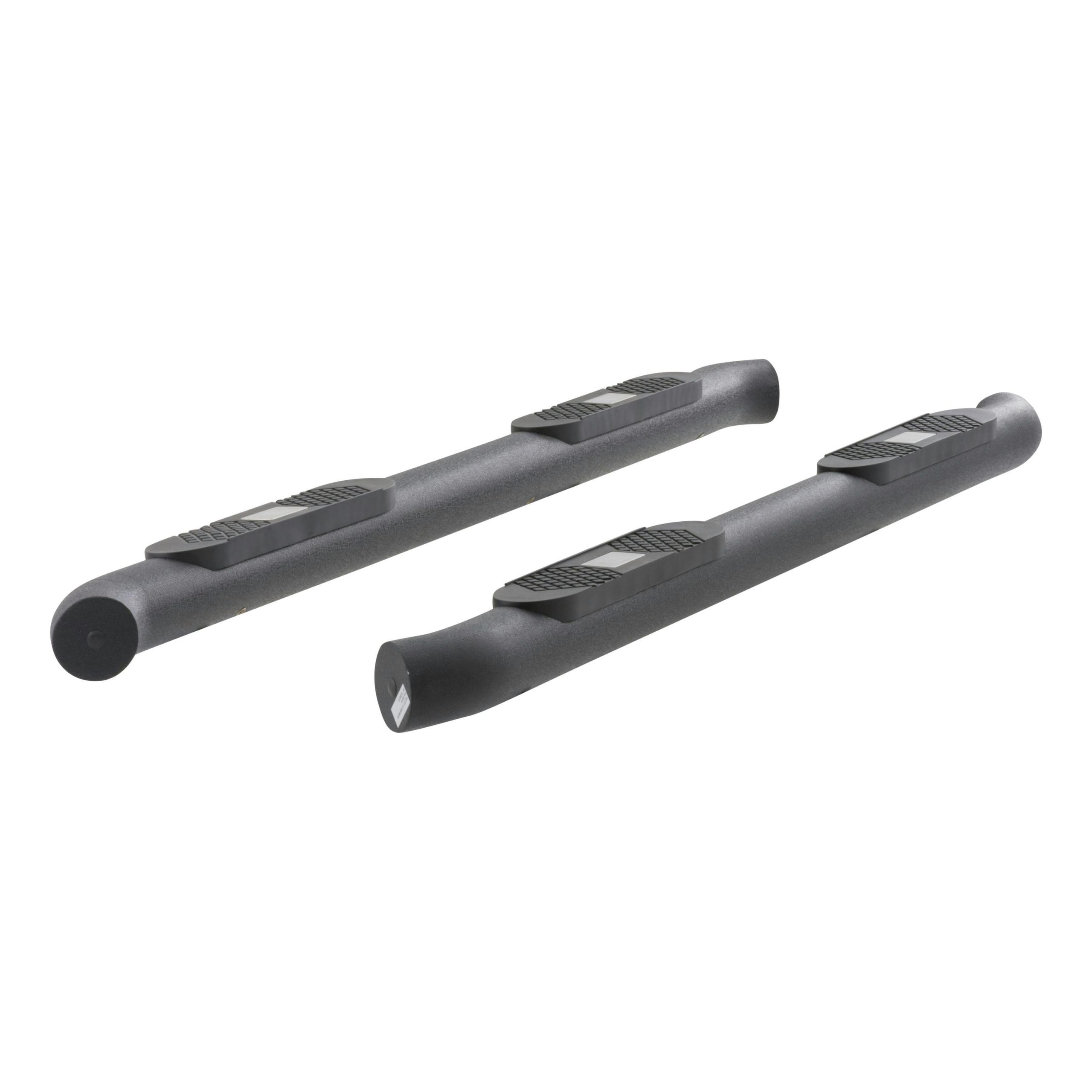 ARIES AL232012 Big Step 4in. Black Aluminum Round Side Bars; Select Toyota Tundra