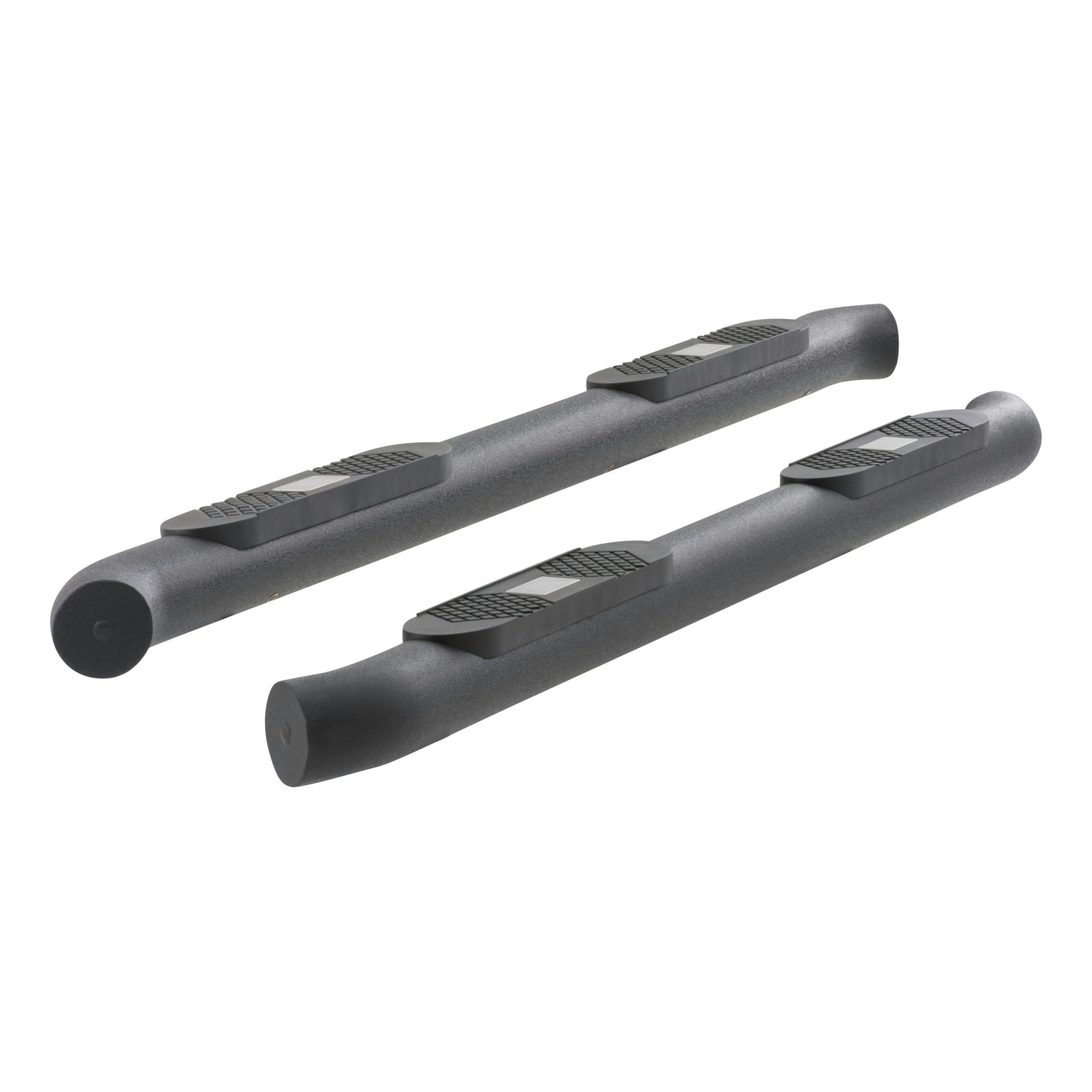 ARIES AL232013 Big Step 4in. Black Aluminum Round Side Bars; Select Toyota Tundra