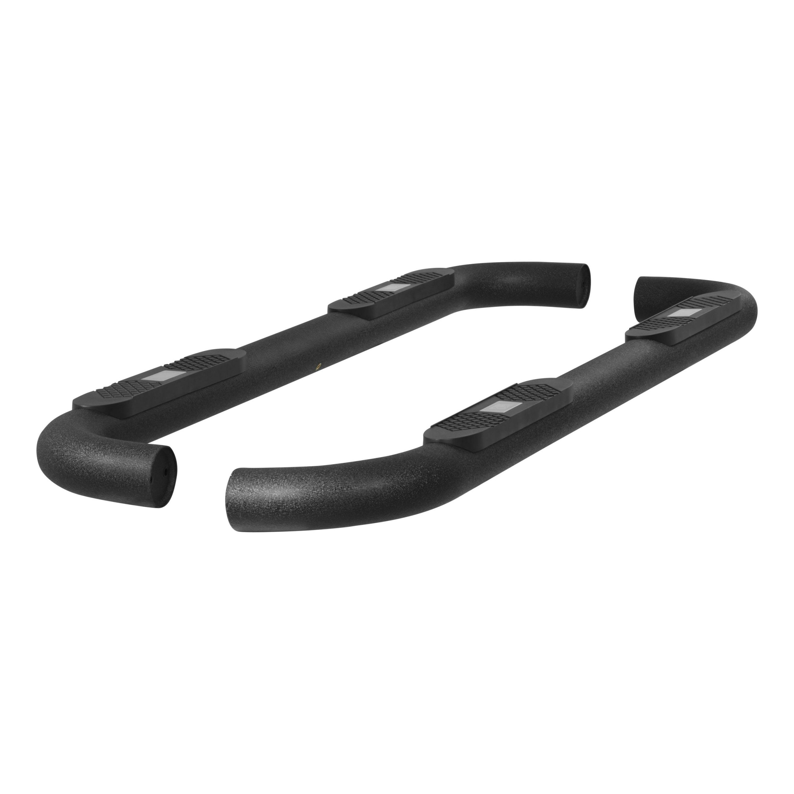 ARIES AL234013 Big Step 4 Black Aluminum Round Side Bars, Select Silverado, Sierra 2500, 3500