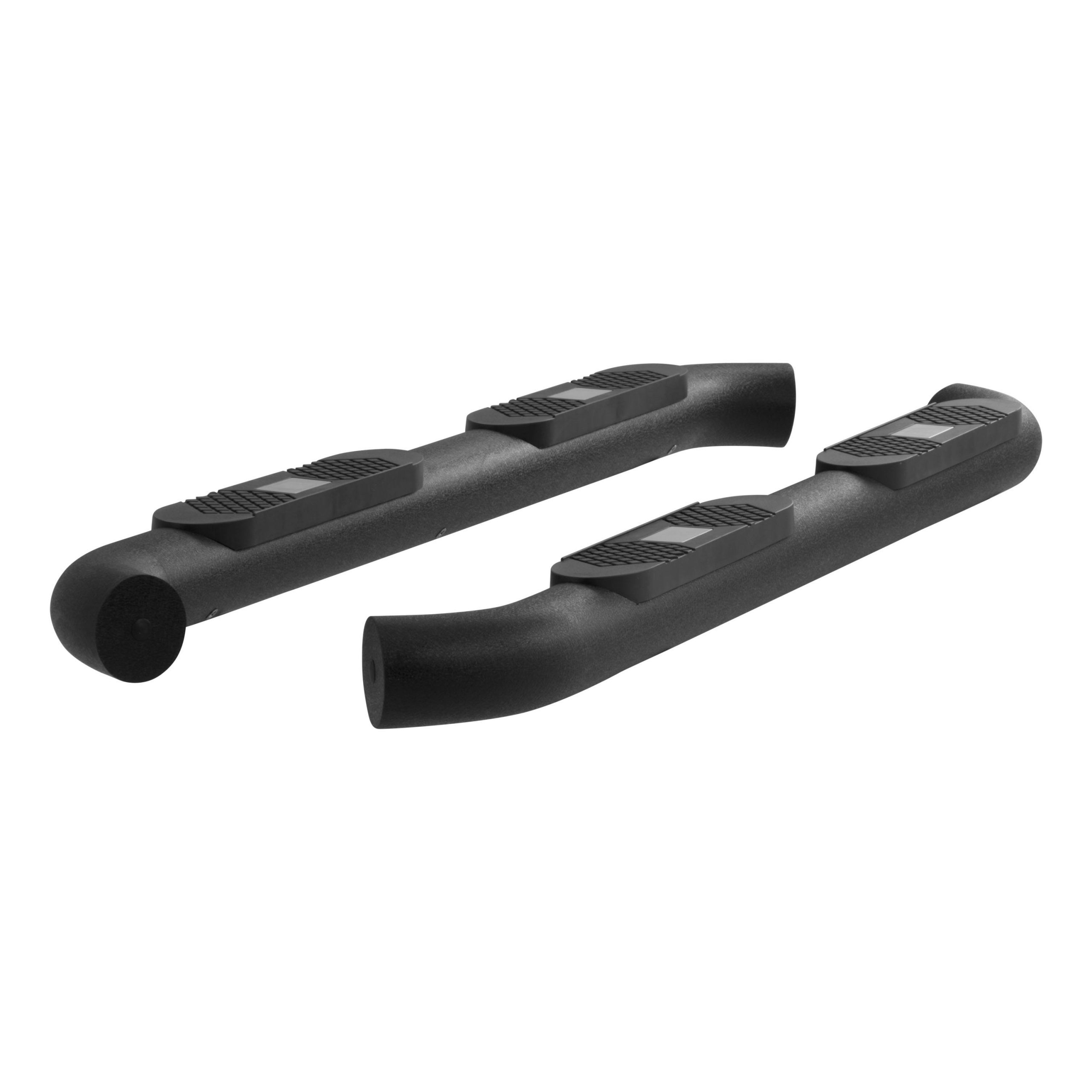 ARIES AL234046 Big Step 4in. Black Aluminum Round Side Bars; Select Silverado; Sierra