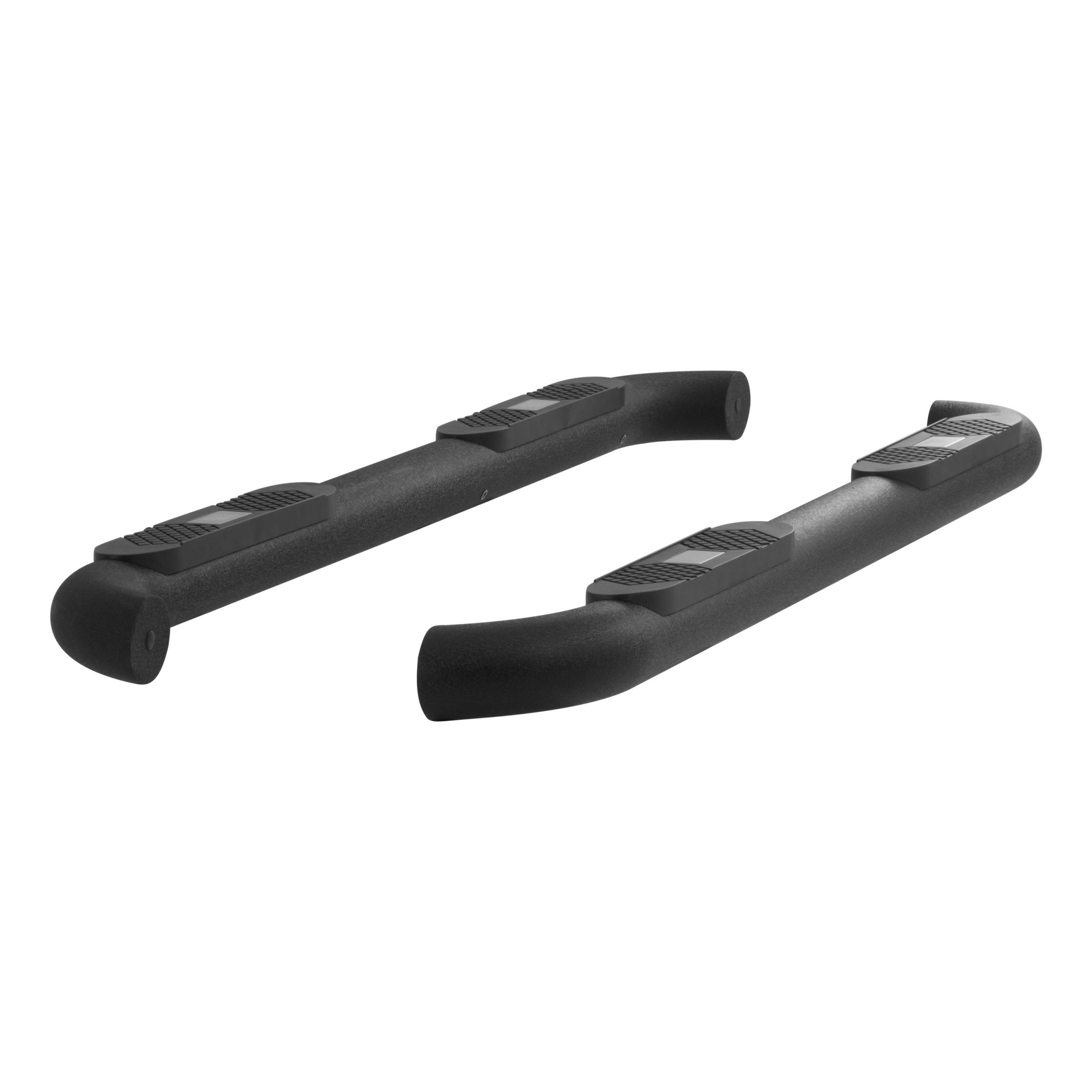 ARIES AL239006 Big Step 4in. Black Aluminum Round Side Bars; Select Nissan Titan; XD
