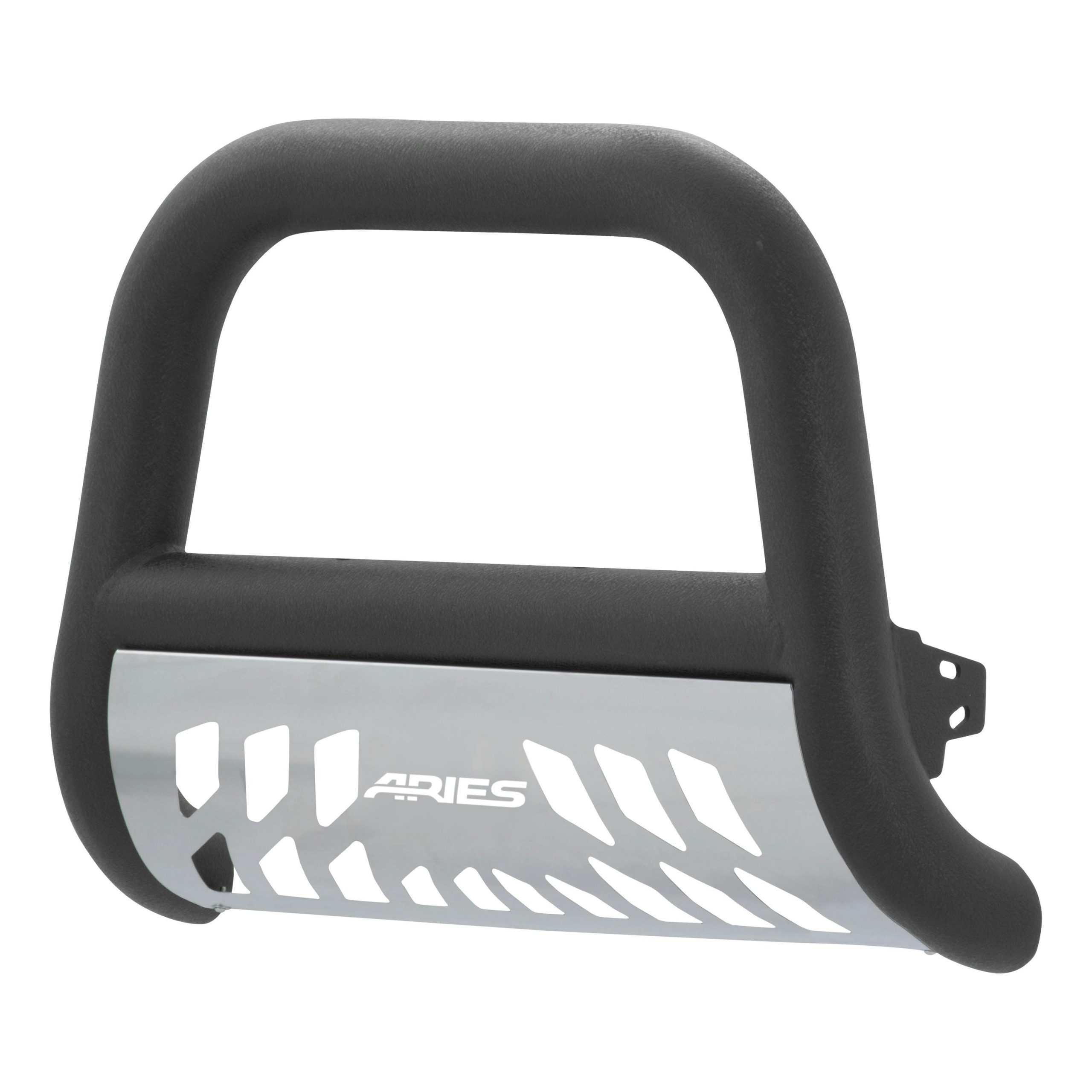 ARIES AL45-4006 Big Horn 4in. Black Aluminum Bull Bar; Select Silverado; Sierra 2500; 3500 HD