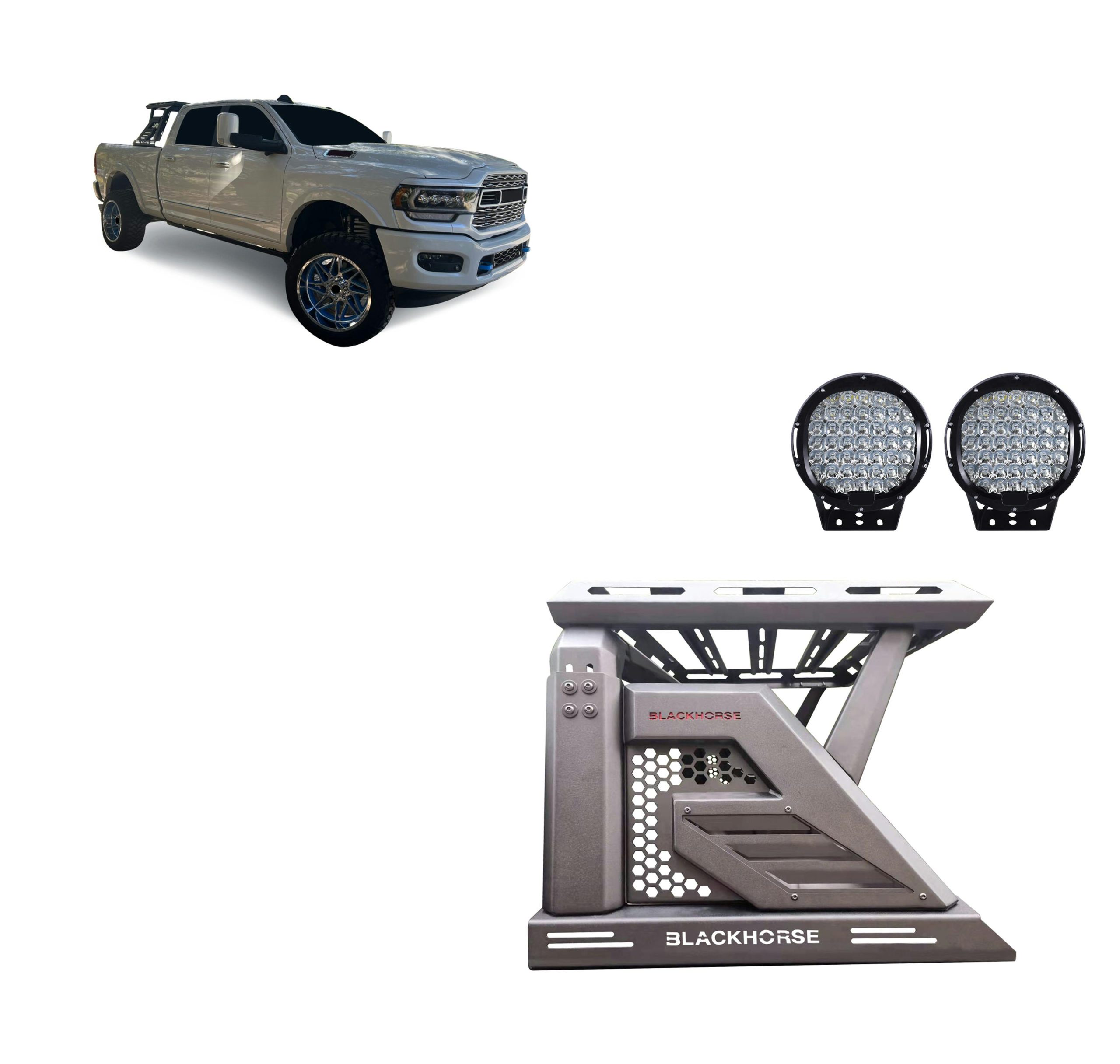 Black Horse Off Road AR2-01BA1-PL69B Armour II Roll Bar W/Basket Kit