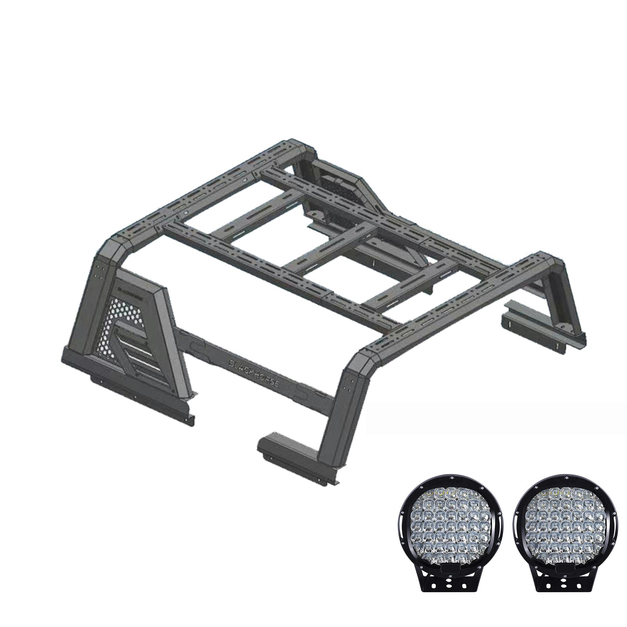 Black Horse Off Road AR2-01BOV1-PL69B Armour II Roll Bar W/ Armour II Overland Kit