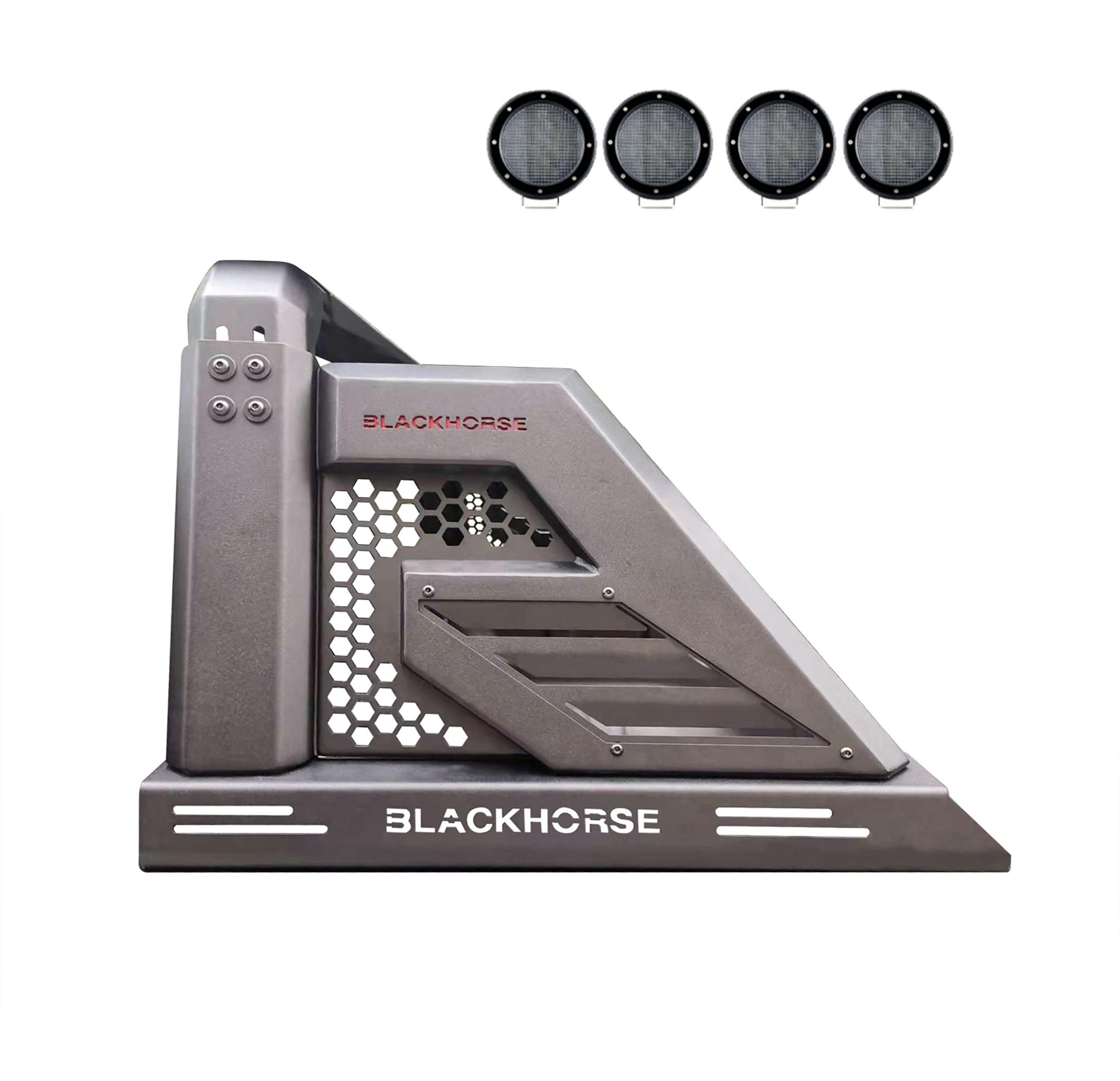 Black Horse Off Road AR2-03B-PLFB Armour II Roll Bar Kit