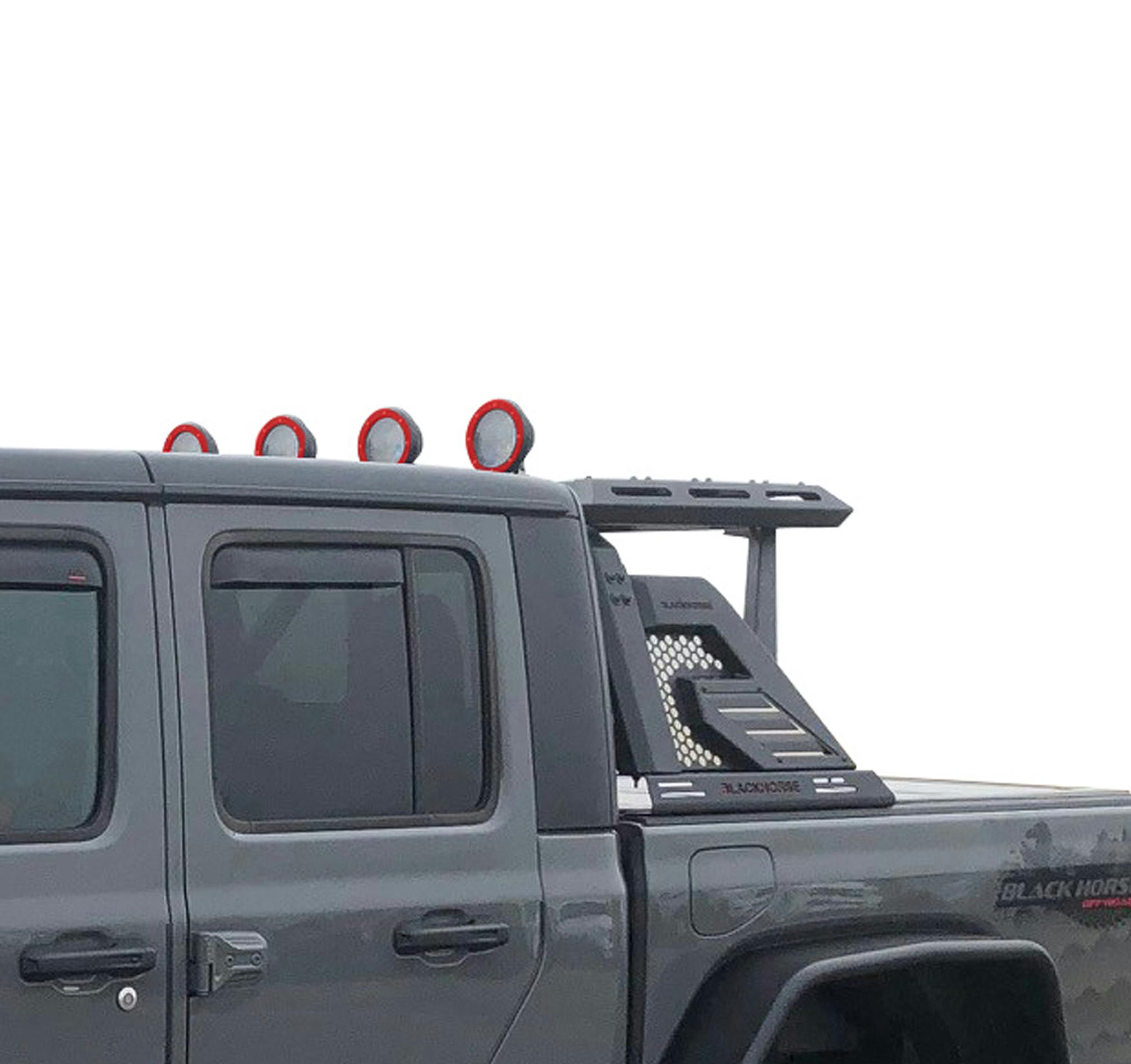 Black Horse Off Road AR2-05BA3-PLFR Armour II Roll Bar W/Basket Kit