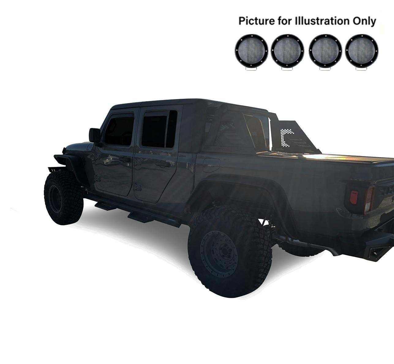 Black Horse Off Road AR2-09B-PLFB Armour II Roll Bar Kit