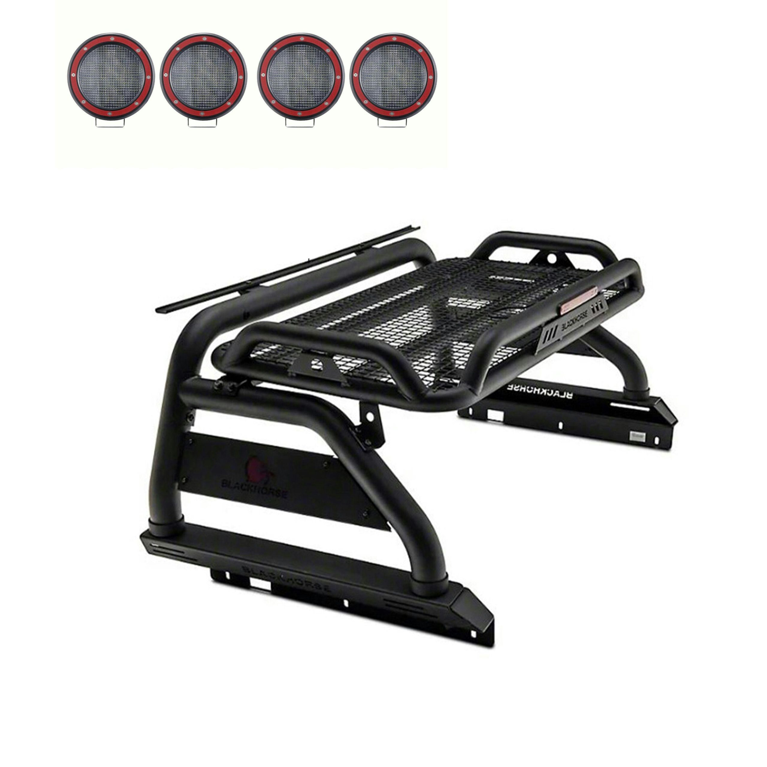 Black Horse Off Road ATRB6BK-PLFR Atlas Roll Bar Kit