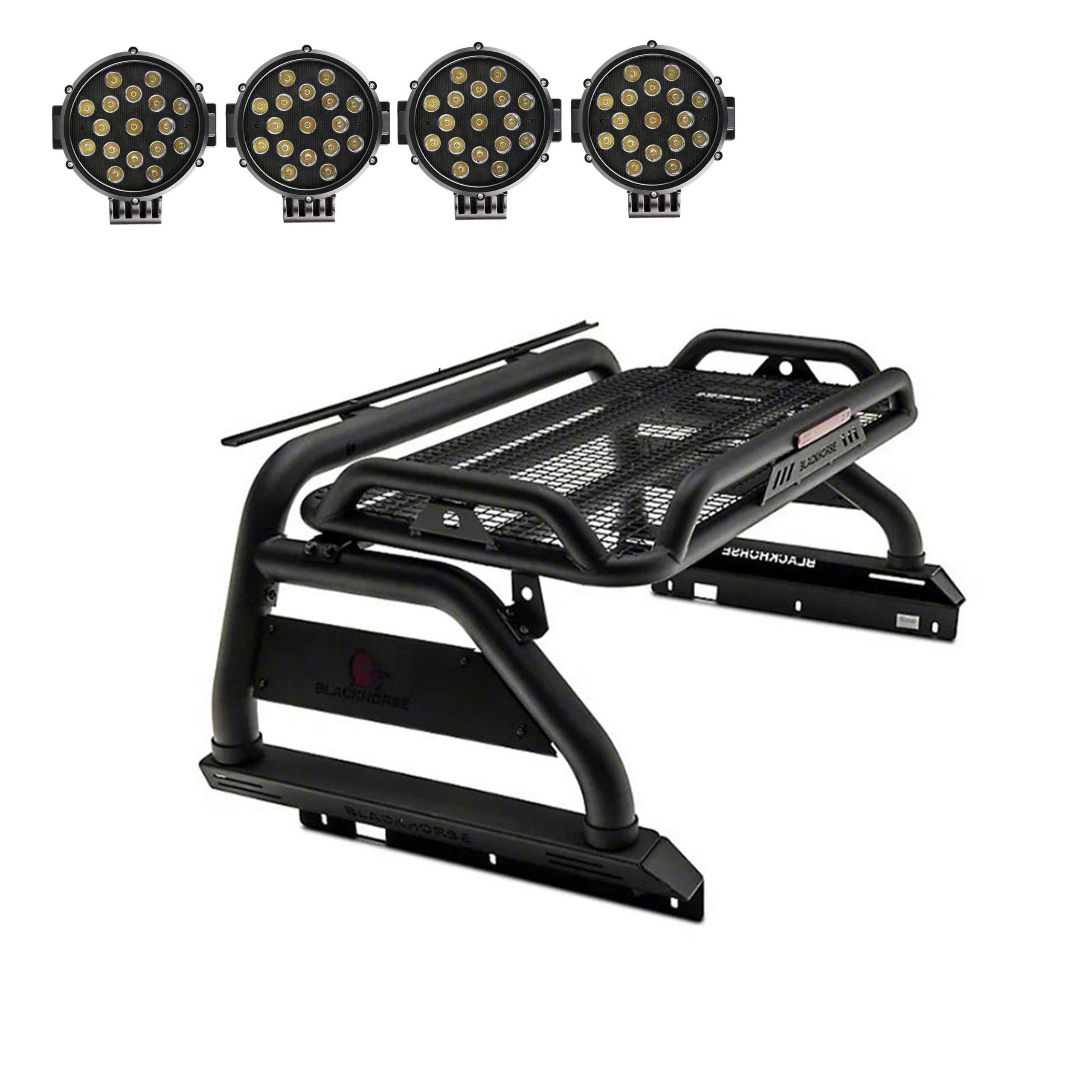 Black Horse Off Road ATRB7BK-PLB Atlas Roll Bar Kit