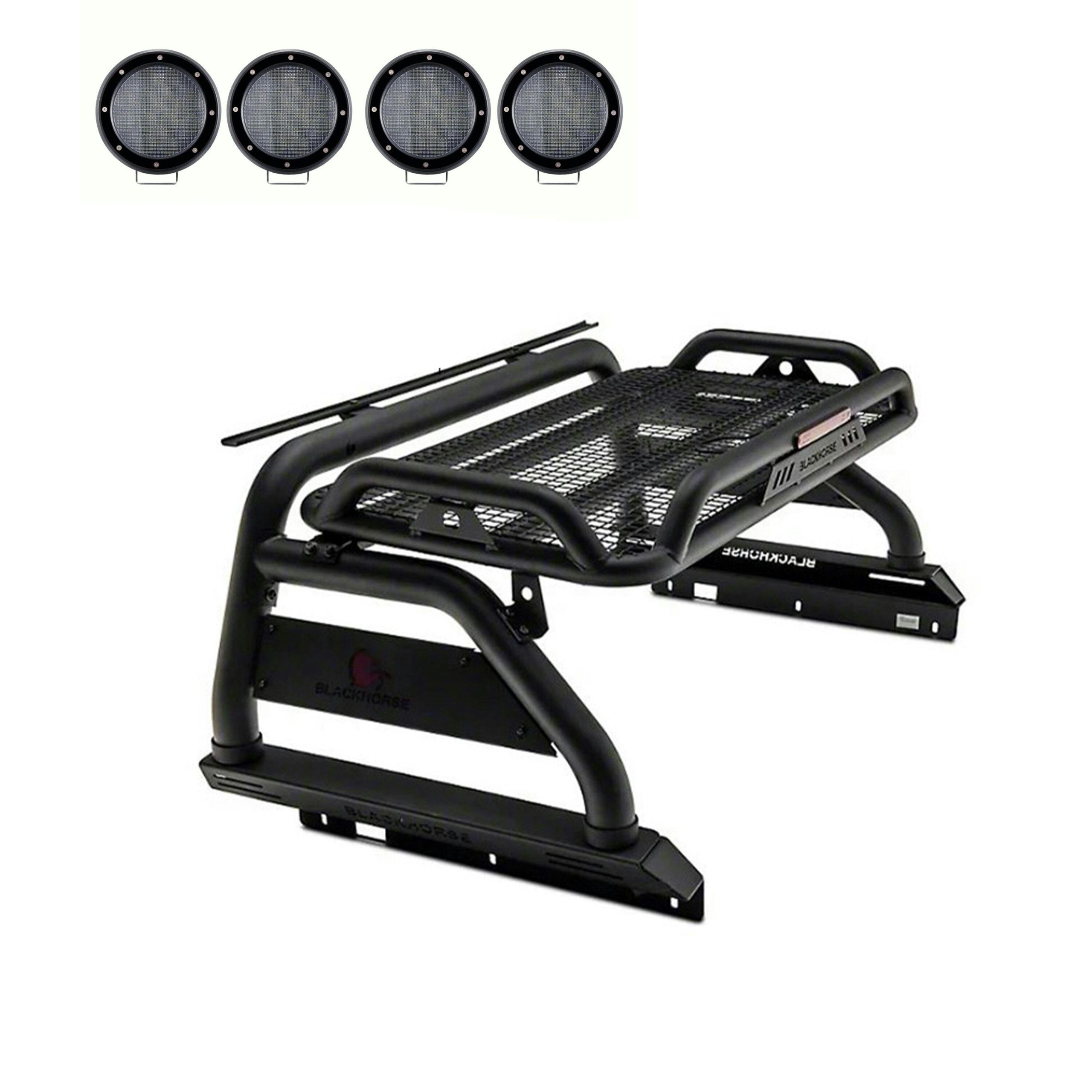Black Horse Off Road ATRB7BK-PLFB Atlas Roll Bar Kit