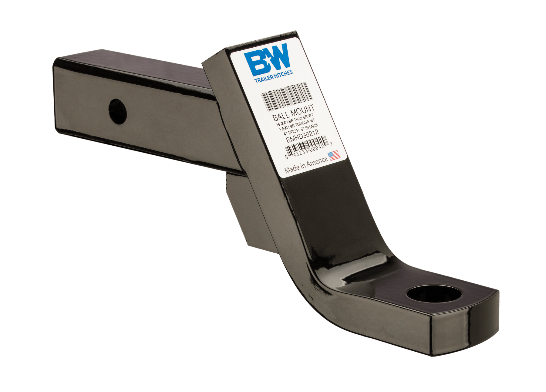 B&W Towing BMHD30212 2.5" Ball Mount 16K 4" Drop