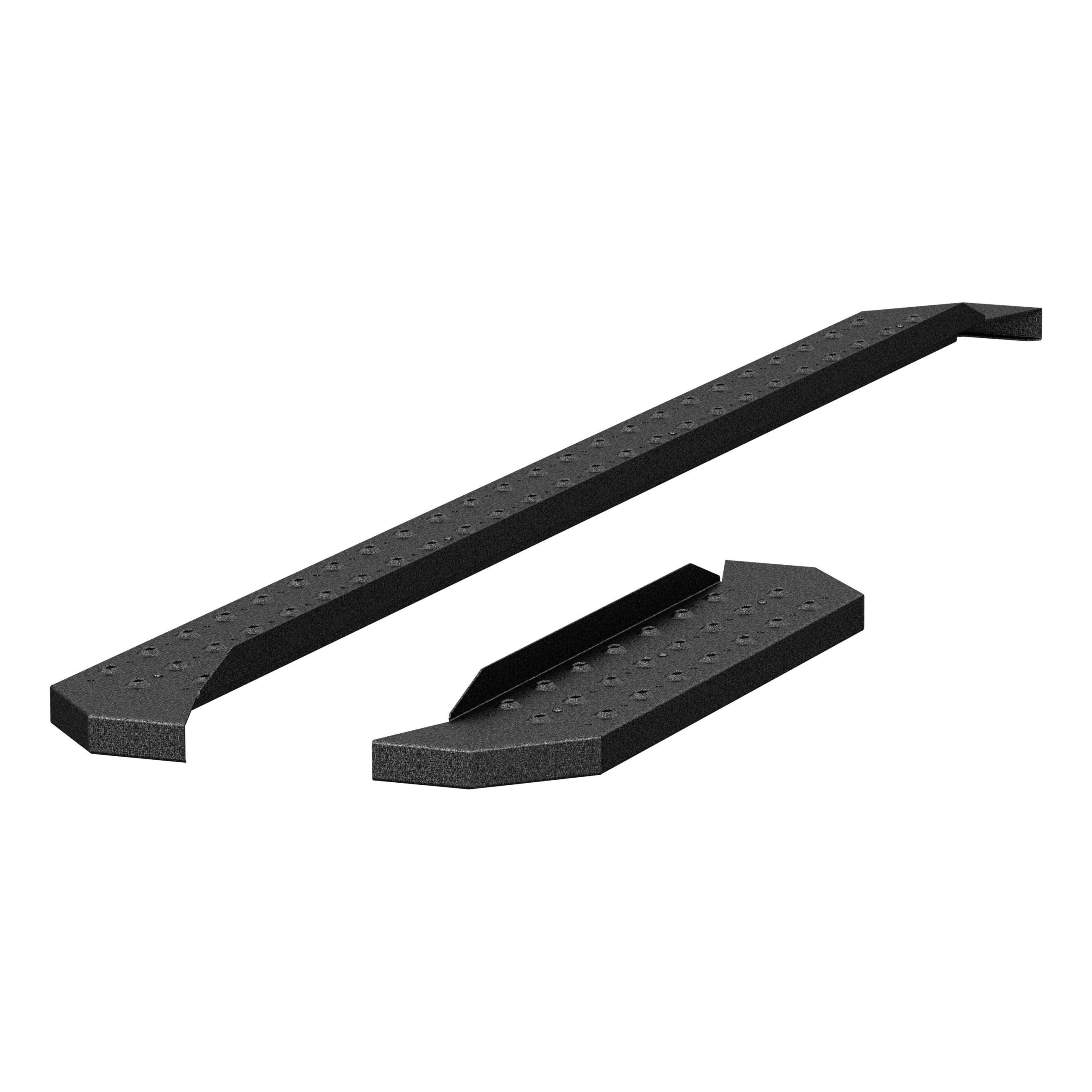 ARIES C3696 RidgeStep 6-1/2" x 96", 36" Black Steel Running Boards (No Brackets)