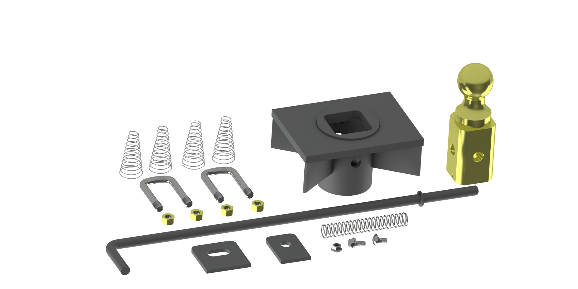 B&W Towing GNRK1500 Turnoverball One-Piece Kit For Flatbeds