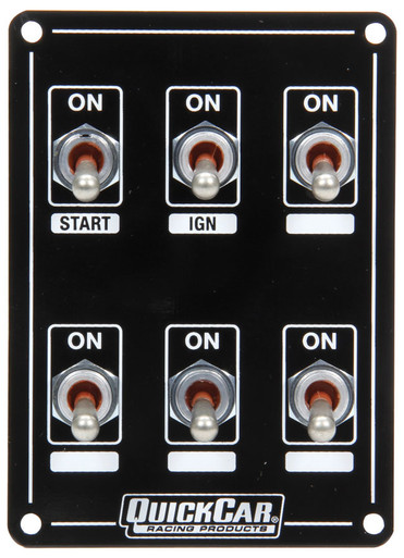 QuickCar Extreme Single Ignition 6 Switch Panel 3-1/4 x 4-1/2 in 50-7631