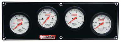 QuickCar Extreme 4-Gauge Panel Oil Pressure Water Temperature Fuel Pressure Water Pressure 13-5/8 x 4-1/2 61-7026