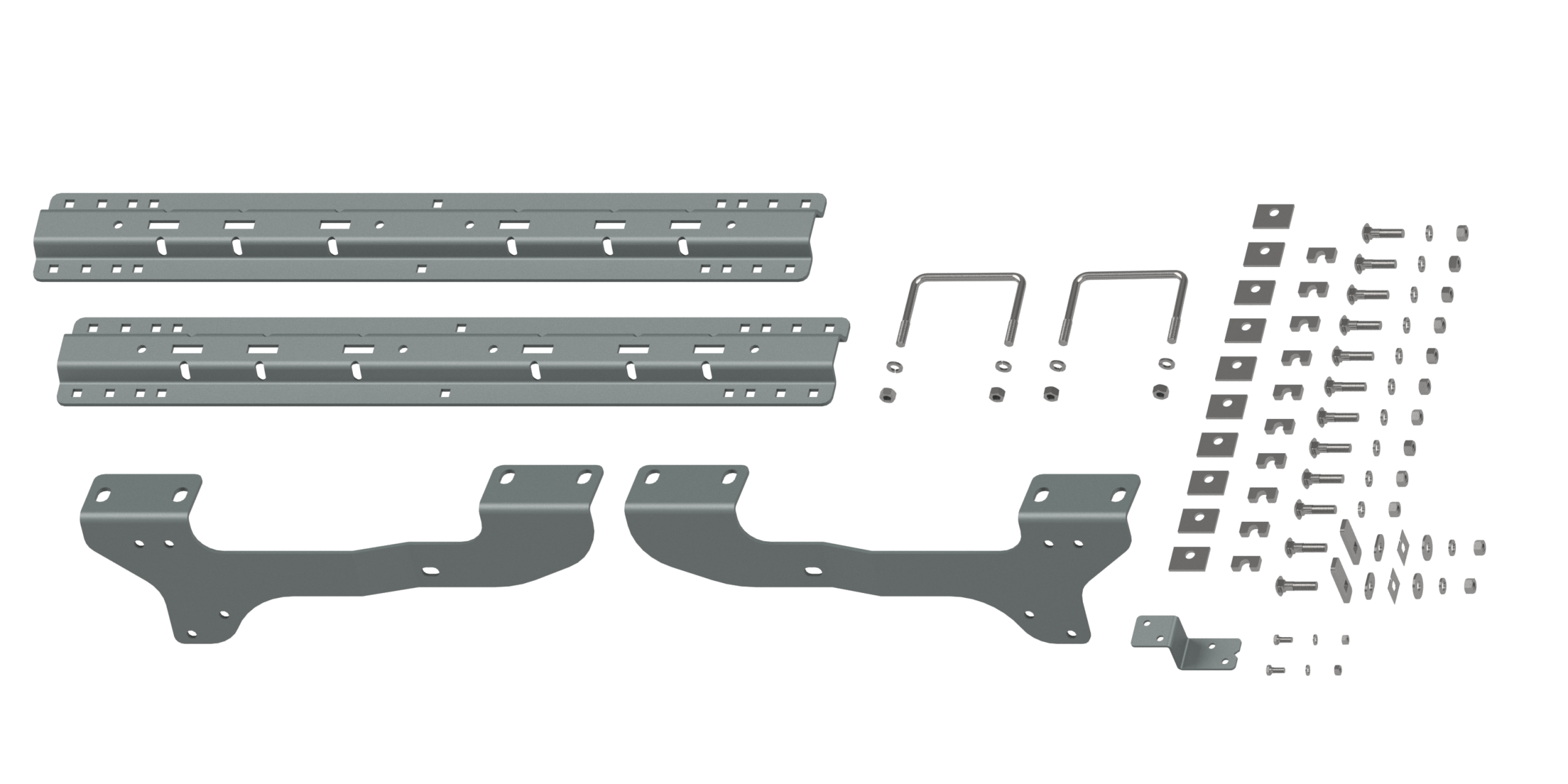B&W Towing RVK2503 Custom Installation Kit For Universal Mounting Rails For Some GM Trucks