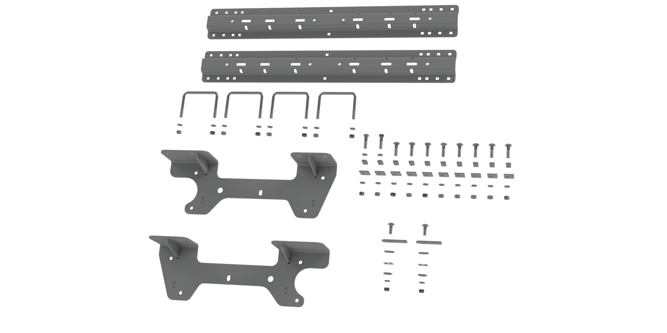 B&W Towing RVK2504 Custom Installation Kit For Universal Mounting Rails For Some GM Trucks